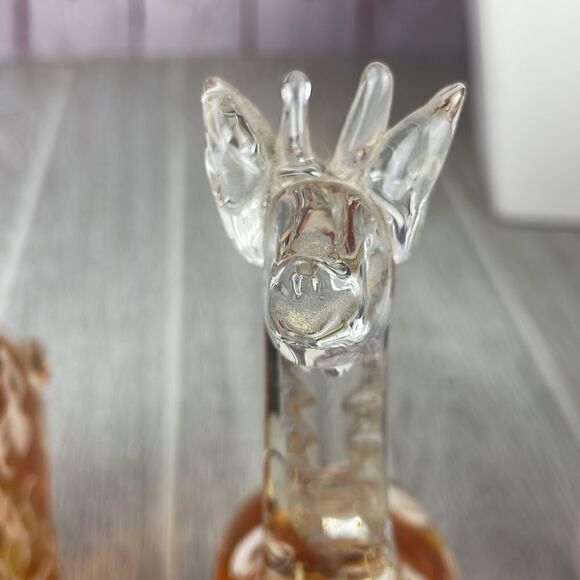 Vintage Murano Art Glass Figurine Giraffe Mother and Calf.  Set of 2. - Picture 11 of 11